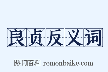 良贞反义词是什么意思的图片